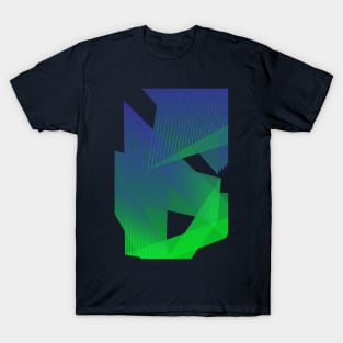 Geometric green blue pop art T-Shirt